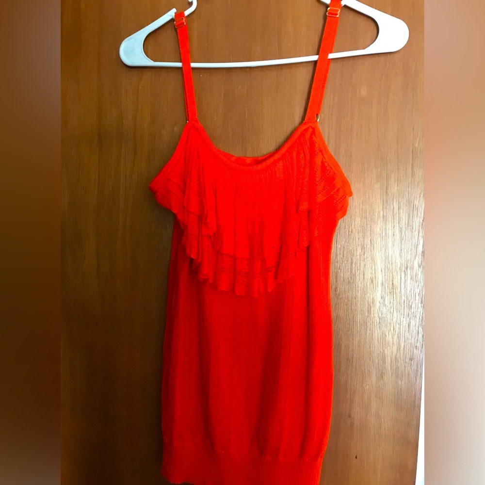 CACHE PARTY ORANGE BLOUSE (NWT)